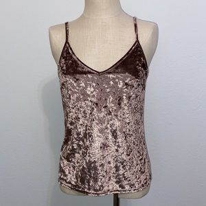 Crushed velvet tank